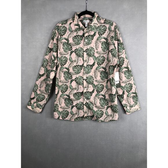 Bar III Men's size Large (16-16.5) Slim Fit Stretch Apricot Olive Shirt NEW - Picture 1 of 10